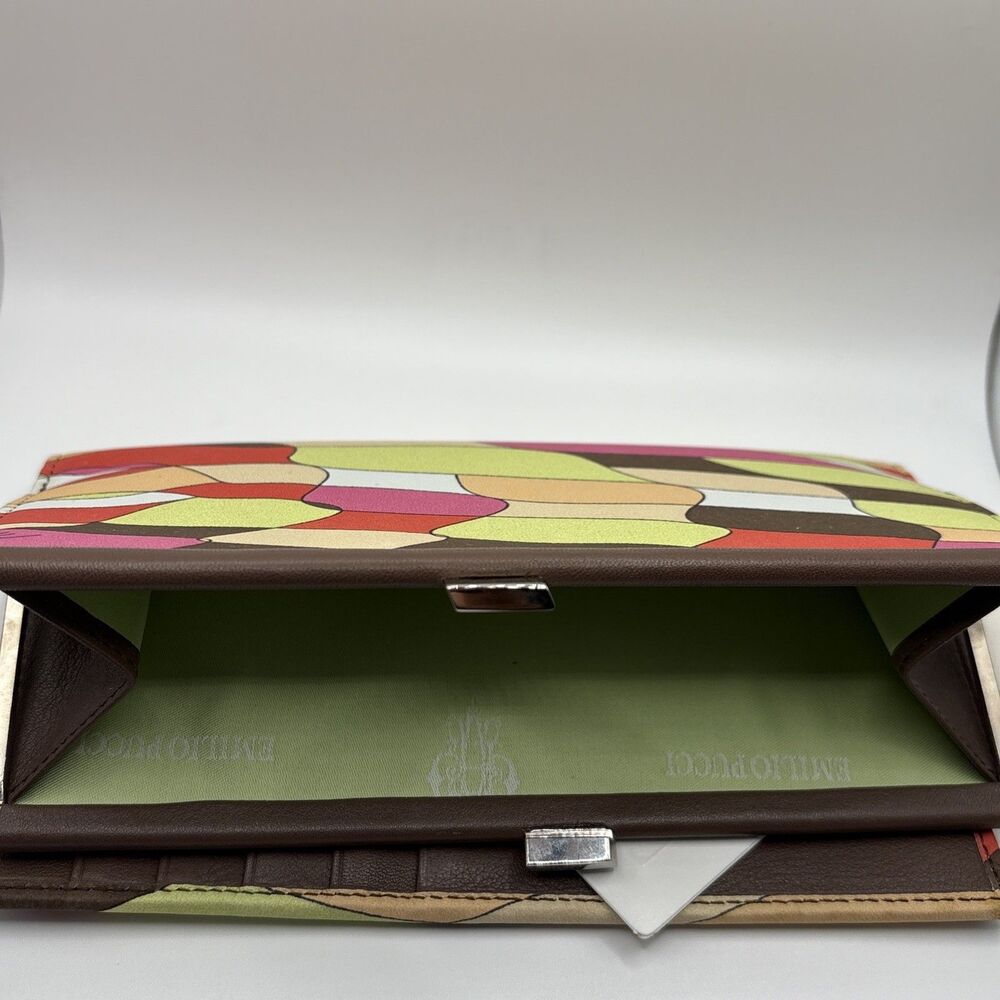Emilio Pucci Long Wallet Geometric Pattern Purple… - image 8